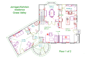 Jernigan-Kehrlein our personal custom home plans 2D - 18031 Bytes